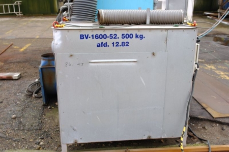 Udsugning, Bellinge Ventilation, BV-1600-53, 500 kg