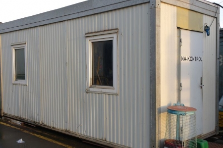 Container, 20 feet. Light. Heating. Door and windows + content in container