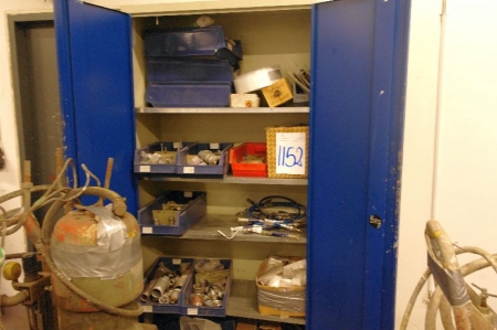 Tool Box containing various spare parts for paint pumps + fittings and more