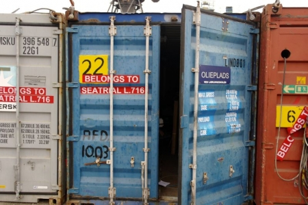 Container, 20 feet. Power. Shelving . Content: they include Archive Box + various filters +parts for compressor + PC + monitor + power cable