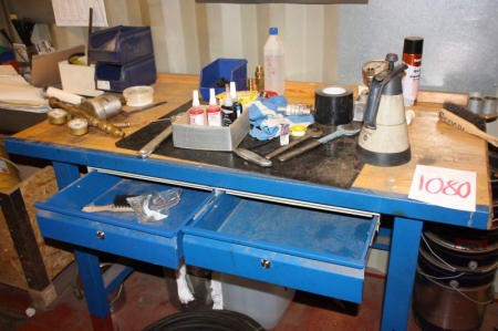 (2) gas testers: Witt Gastechnik workbench with 2 drawers and vice cleaning vessel fan heater, 9 kW