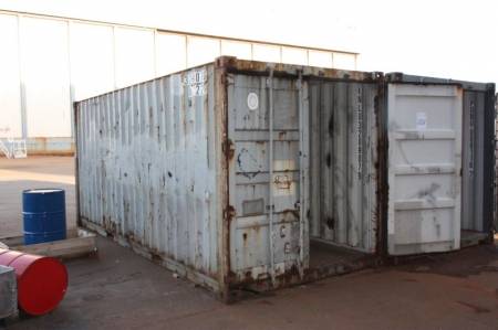 Container, 20 feet. Shelving Structure