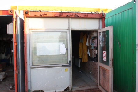 Crew Container, 20 feet, power, heating. Door and window in end wall
