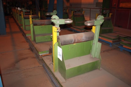 (9) electric hydraulic lift table á 1500 kg Translyft. Fitted with roller. Joint control