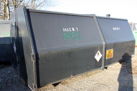 Lukket container til brændbare væsker, max. 8 ton