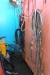 Tool Shed. Light. Contents: wheelbarrow, flame cutting equipment, welding cables, electric cables, etc.