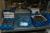 Ind hold i et fag stålreol: alu reposstige + slibehoveder for ligeslibere + skæreskiver, 178mm, lamelskiver, 180mm
