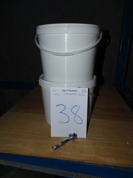 2 buckets with expansion bolts 110x16 mm approximate measurements