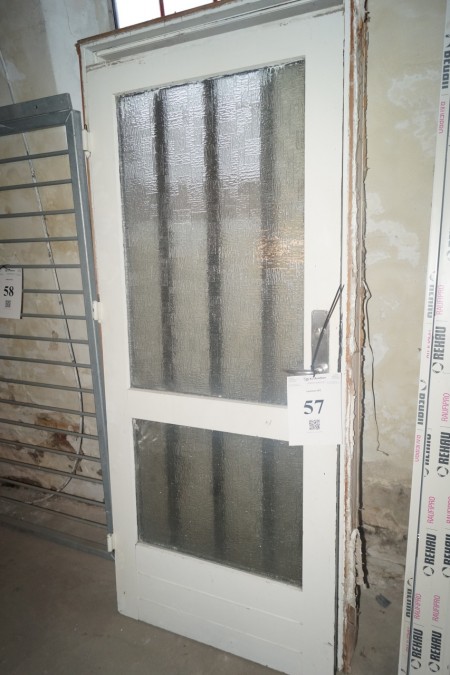 Außentür mit Gewindeglas und Rahmengröße 82,5x192 cm