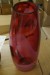 Hand-blown glass art. Vase. Signed. Height: approx. 41 cm. Diameter: approx. 19 cm.