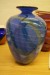 Hand-blown glass art. Vase. Model 140735. Height: approx. 39 cm. Diameter: approx. 26 cm.