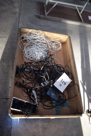 Various wires (including power plugs for computers, chargers for headphones, Internet cable, SCAR connector, etc.)