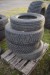 Large lot of tire truck tires and passenger car tires tractor tires does not follow.