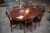 Dining table approx. 170x106x77 cm. + 6 chairs