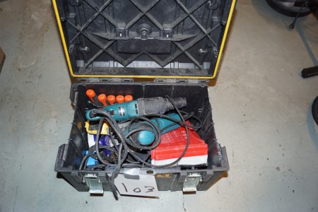 Toolbox with power tools