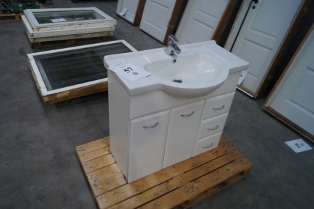 Bathroom sink with cupboard. 86.5x37x79 cm.