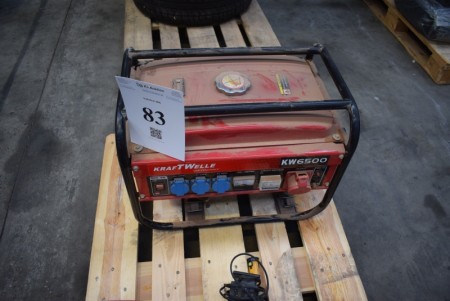 Generator. Kw 6500. 224/380 volts. 6.5 hp.