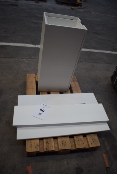 Ikea Schrank mit Schubladen. 93 x 43 x 43 cm. + 2 Stück Regale von 110 cm. Länge.
