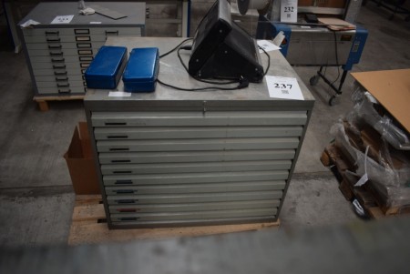 Archive cabinet without key. 96x71x84 cm. + Wire binder machine. Modular series TL2900.