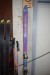 2 pairs of skis. Length: 190 and 175 cm. + ski boots. Str. 45 2/3 and ski poles