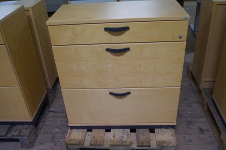 Schubladenschrank mit 3 Schubladen 85x80x40 cm und 2 Fachböden 85x40x40 cm