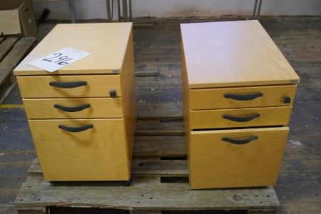 Schubladenschränke 2 Stück mit 3 Schubladen 60x60x40 cm