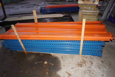 Palettenregal, 5 Stück Endkappen 250x100 cm, 14 Stück Rahmen L 275 cm