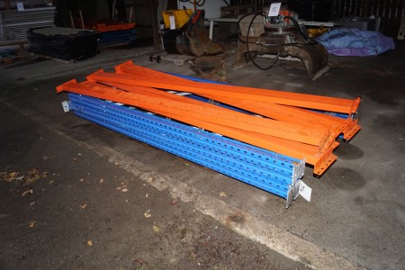 Pallet rack 3 pcs gables, 250x110 cm, 6 hooks L 270 cm.