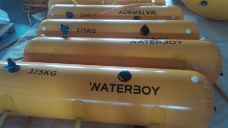 31 pcs 375 kg Waterbags for testing of lifeboats, used twice. NOTE ANOTHER ADDRESS