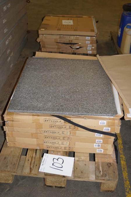 7 boxes of granite tiles 71x71 cm. 15 mm thick