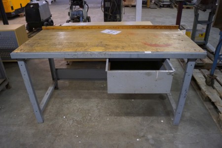 Arbejdsbord med skuffe 90x171x80 cm