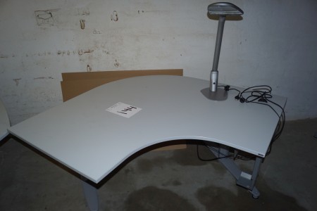 Tisch heben / senken b: 200 cm + Lampe