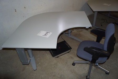 Tisch heben / senken b: 200 cm + Stuhl