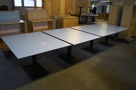 4 stk borde med stålfod 129x100x74 cm