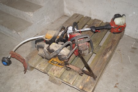 3 petrol chainsaw + gasoline grass trimmer, not tested