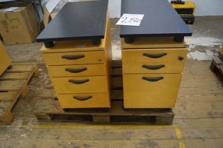 2 drawer sections with drawers 70x8040 cm