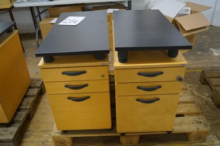 2 drawer sections with drawers 70x8040 cm
