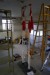 2 flagpoles with flags and feet h: 210 cm