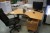 Hæve/sænkebord 160x100 cm med skuffedarium + kortlæser og skærm