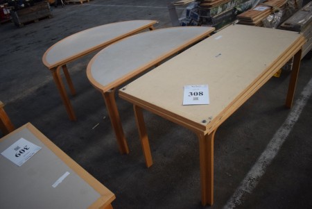 Konferencebord - kan samles. 365x155 cm.