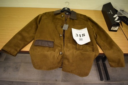 Brown AC suede coat size L.
