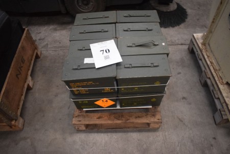 16 pcs. ammunition boxes