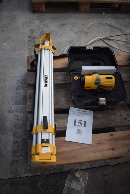 Dewalt measuring device with stand.