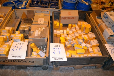 (2) Pallets Containing parker ermeto fittings including: gr28/12l71x, g08l71, and asl36/45x5ss