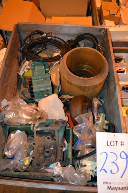 (1) Pallet Containing pumps and engine parts