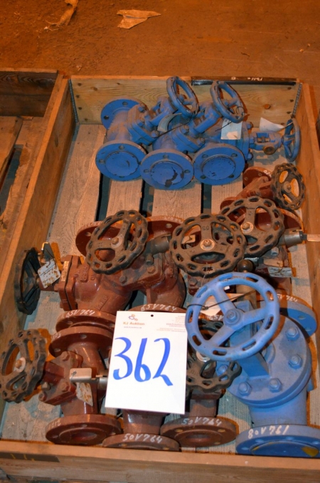 (1) Pallet Containing various steel hand wheel valves