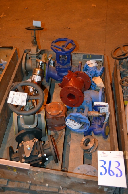 (1) Pallet Containing various brass & steel hand wheel valves