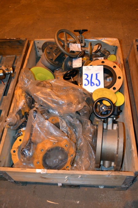 (1) Pallet Containing various brass &steel hand wheel and butterfly valves