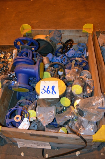 (1) Pallet Containing various brass & steel hand wheel and lever valves