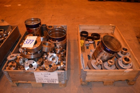 (2) Pallets Containing Steel flanges and pipe fittings